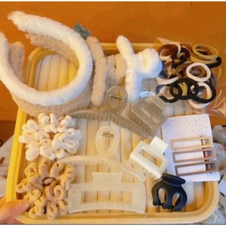 Kẹp tóc nữ - set 35 chi tiết bao gồm cài, kẹp ,cột tóc