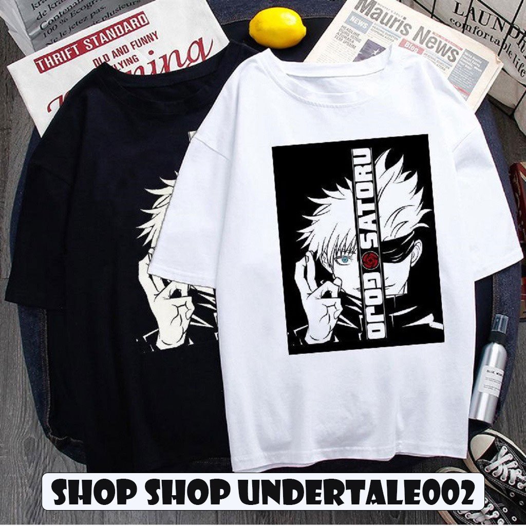 Áo Thun GOJO SATORU, Áo Anime hình in sắc nét cực ngầu, Chất liệu cotton co dãn 4 chiều