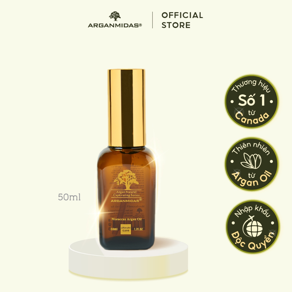 Serum dưỡng tóc chuyên sâu, phục hồi hư tổn từ dầu Argan Moroccan Arganmidas - 50ml