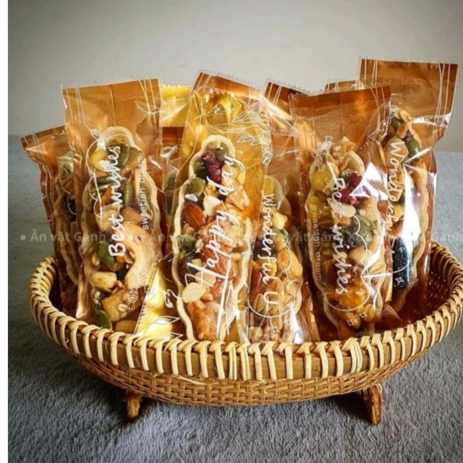 GÓI LỚN 500G Bánh thuyền mix hạt dinh dưỡng đồ ăn vặt healthy giảm cân thơm ngon