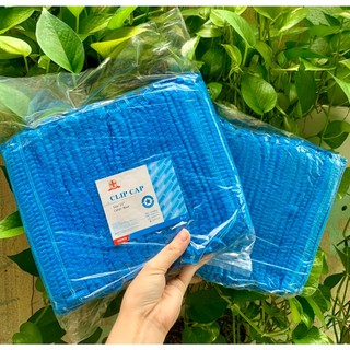 Combo 100 cái nón con sâu dùng trong spa, y tế - Mũ trùm tóc đảm bảo vệ sinh an toàn thực phẩm
