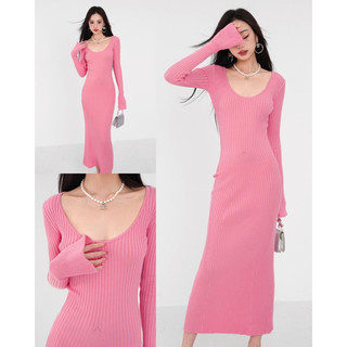 [HÀNG ĐẶT TRƯỚC] - Đầm len thun tay dài #292