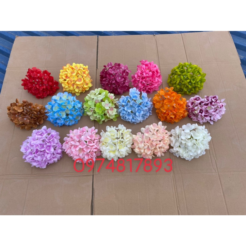 Sỉ Đầu bông hoa Tú Cầu cỡ lớn dùng trang trí oản, tháp bánh