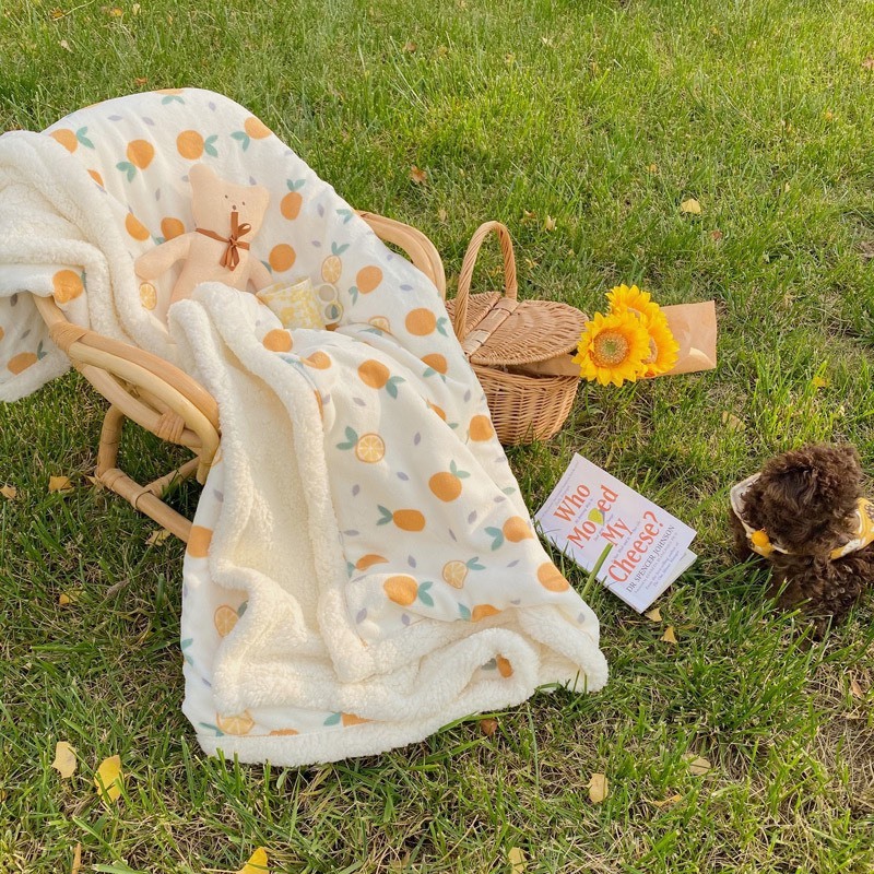 Chăn Nhung Lông Cừu Cho Bé Siêu Dầy Dặn Mềm Mịn Hoạ tiết Siêu Xinh 90x120cm