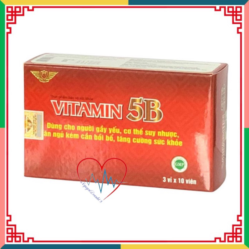 VITAMIN 5B Kingphar - Hộp 30 Viên - Bổ sung 4 loại vitamin nhóm B: B1, B2. B5. B6. B12