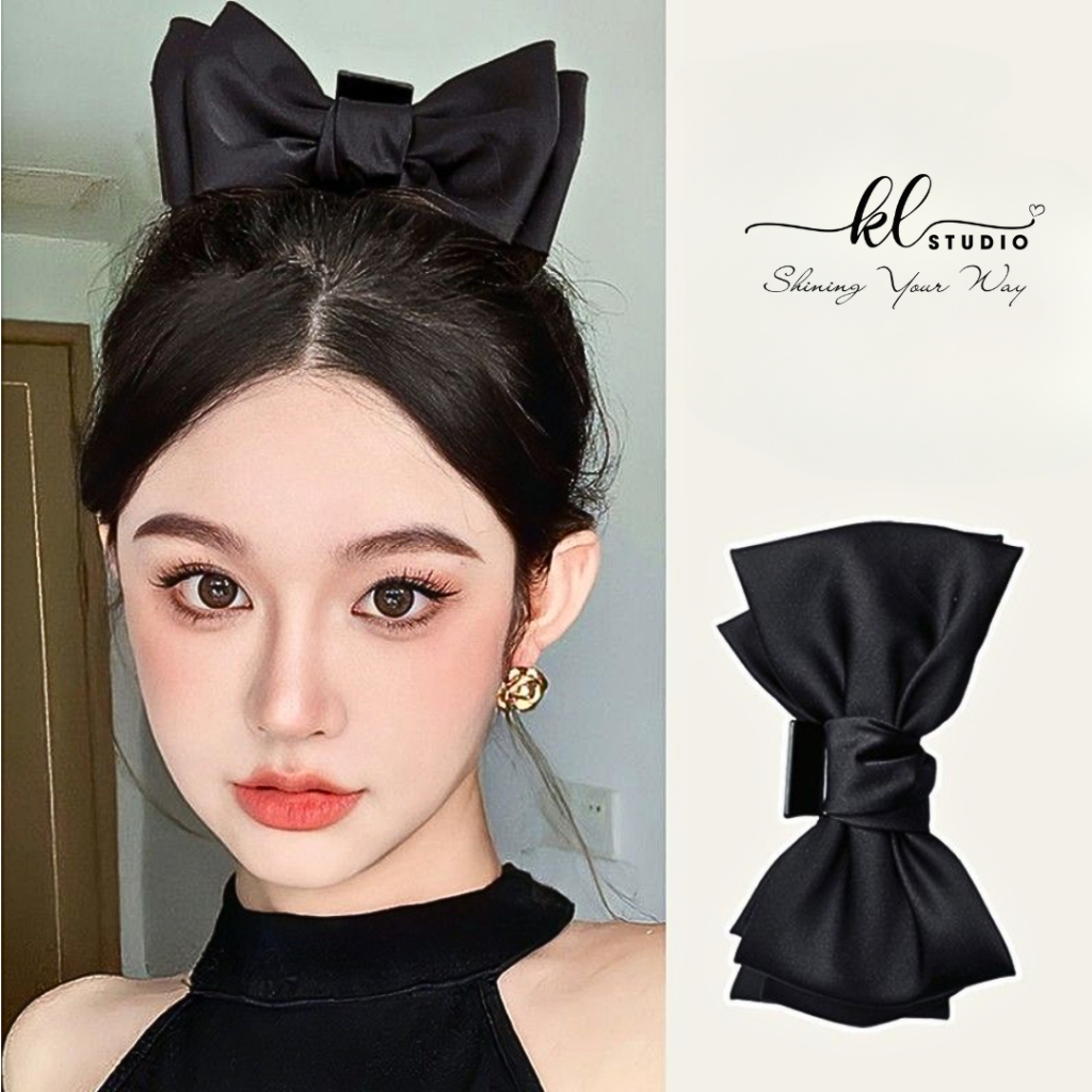 [KL.Studio] Kẹp Càng Cua Nơ Lụa Phong Cách Jennie HOT Trend - HC16