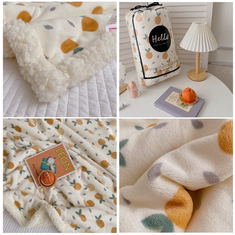 Chăn Nhung Lông Cừu Cho Bé Siêu Dầy Dặn Mềm Mịn Hoạ tiết Siêu Xinh 90x120cm