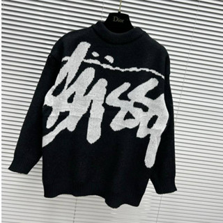 Áo Sweater Stussy Bản Cao Cấp Form Unisex, Áo sweater len Stussy cổ tròn lông from rộng dành cho nam nữ hot 2023