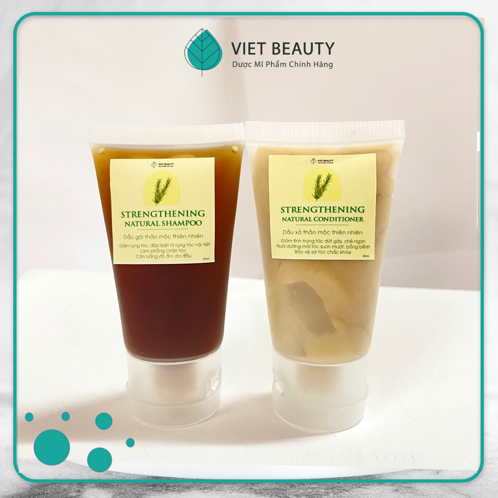 Dầu gội thảo dược thiên nhiên giảm rụng tóc Strengthening Natural Shampoo 30g