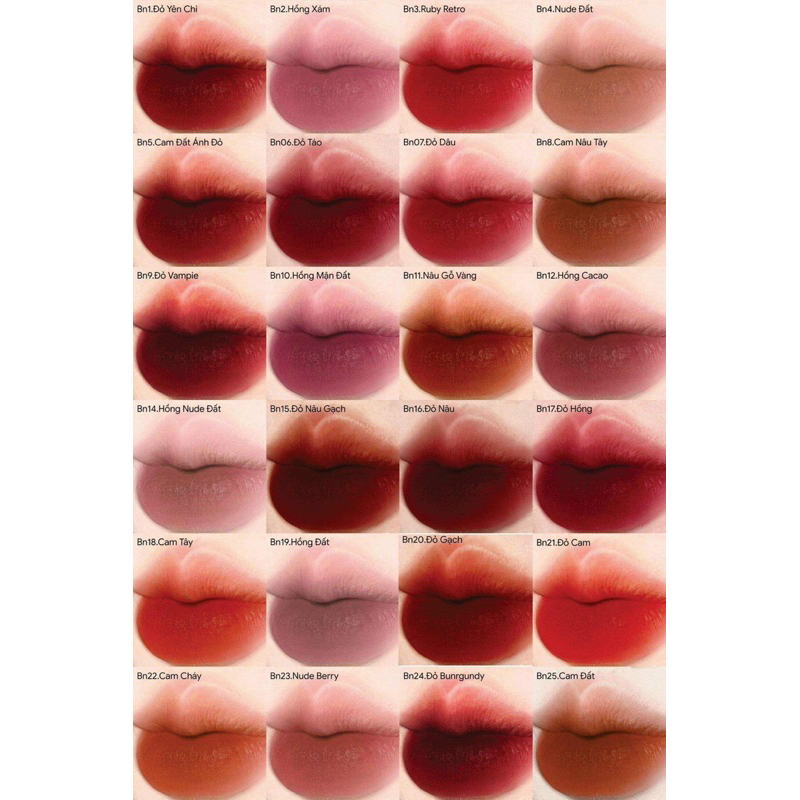 SON KEM BERNICE MẪU 2023 - SON KEM LÌ BERNICE CHÍNH HÃNG