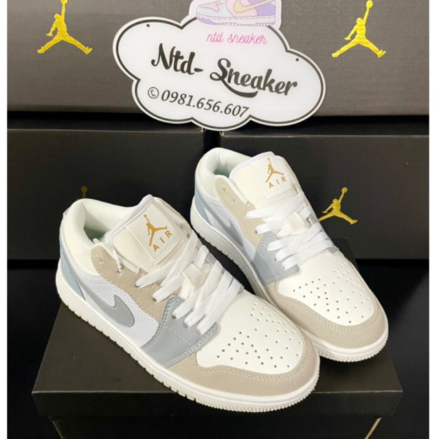 Ntd   sneaker  Giày sneaker cổ thấp Low Paris  -  JD AF1 thể thao nam nữ   TẶNG CHAI TẨY GIÀY VÀ VỚ