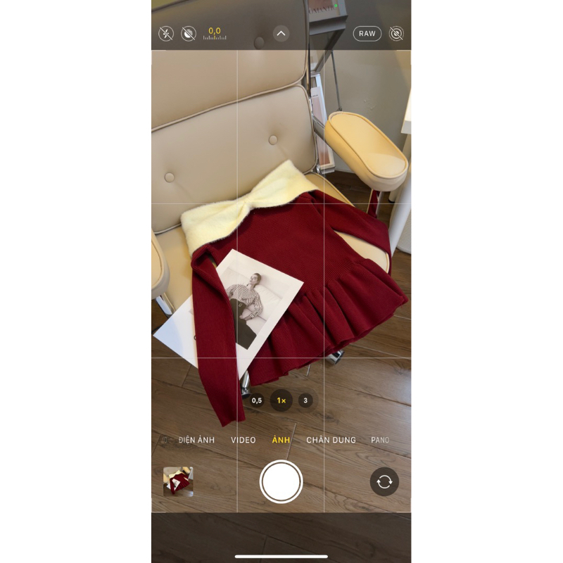 Áo len trễ vai nơ ngực tay dài bèo thân 3 màu 23September