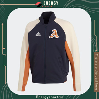 Áo Khoác Bomber Thể Thao Unisex Adidas VRCT Jacket Kem/Navy - DX8408