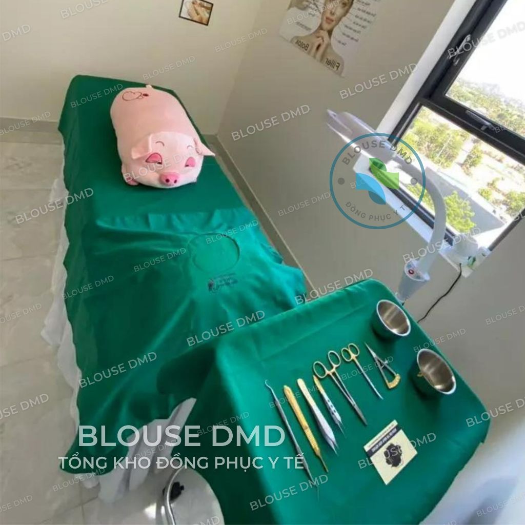 Khăn trải bàn, săng y tế phủ bàn tít phẫu thuật vải kaki chuyên dụng