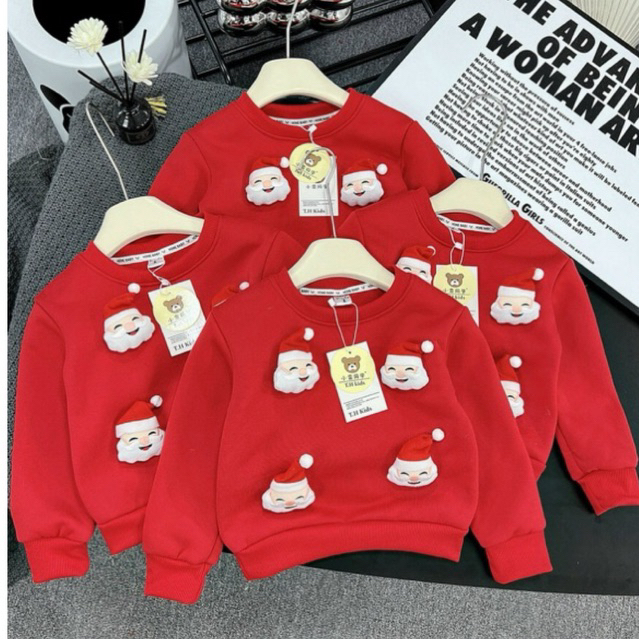 Áo Nỉ Đỏ Noel cho bé