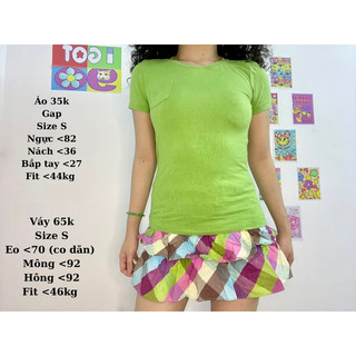 Áo baby tee 2hand, bóng chày 2hand