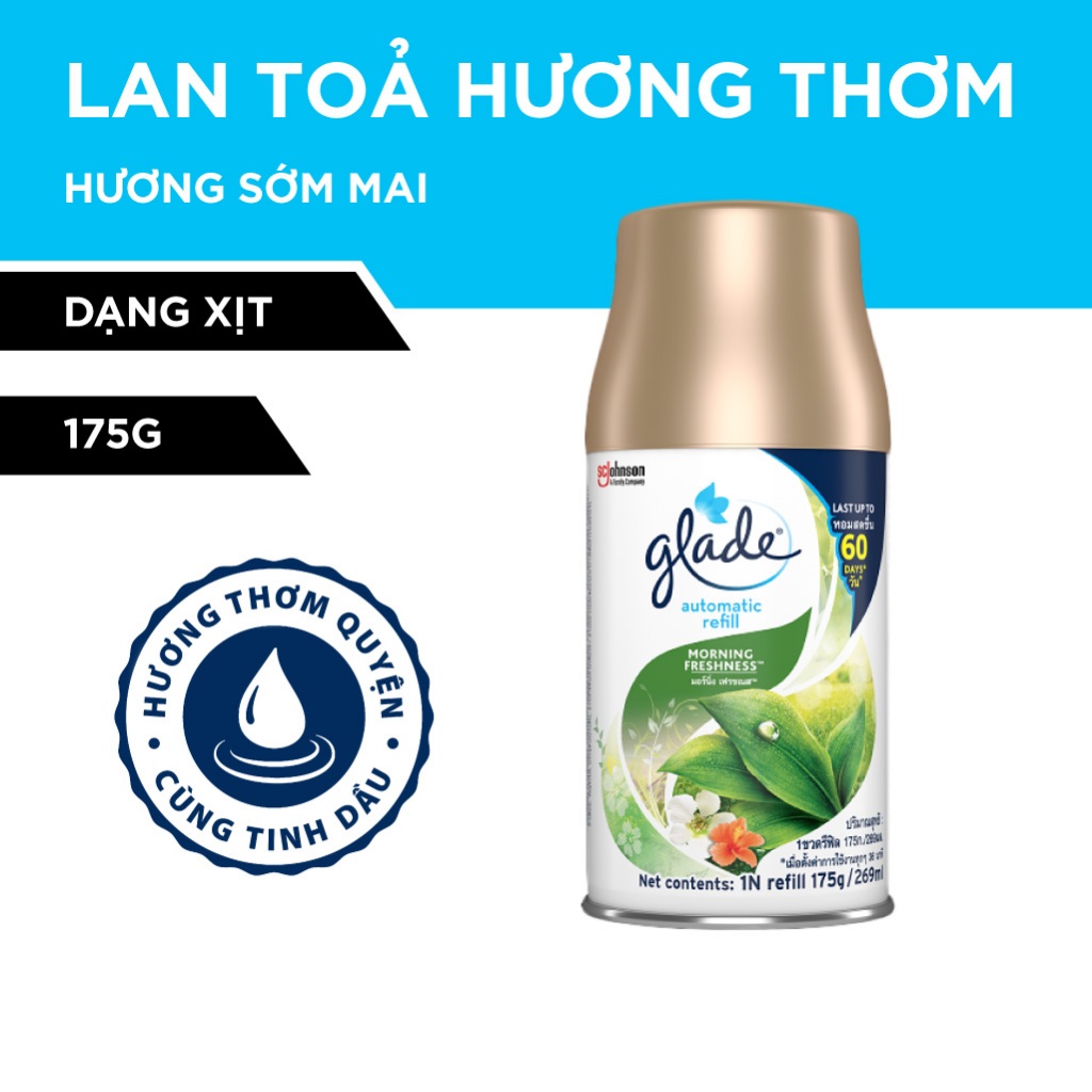 [COMBO MỚI] Combo Glade Bộ Máy và Lõi Xịt Tự Động Anh Đào Lily 175G & Lõi Xịt Tự Động Sớm Mai 175G