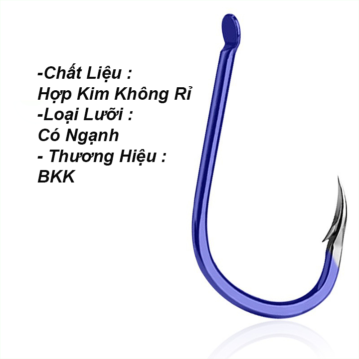 KhaLy Lưỡi Câu Cá BKK XANH, Đỏ Có Ngạnh Nhật Bản Siêu Bén Siêu Bền cao cấp LC-12