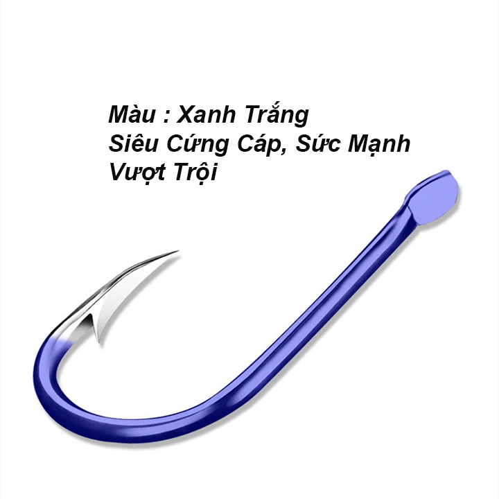 KhaLy Lưỡi Câu Cá BKK XANH, Đỏ Có Ngạnh Nhật Bản Siêu Bén Siêu Bền cao cấp LC-12