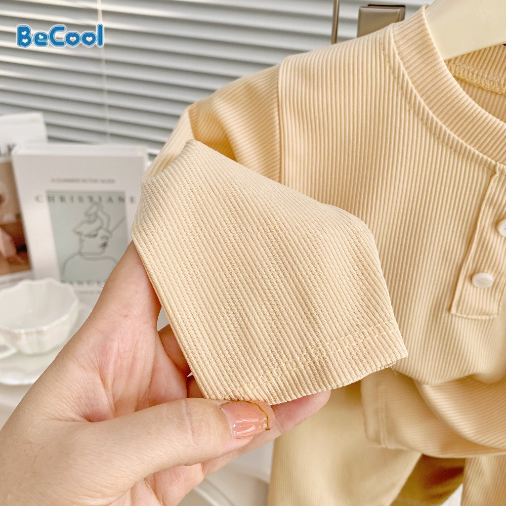 Đồ Bộ Bé Trai Bé Gái In Hình Mặt Gấu Chất Cotton Gân Cao Cấp,Set Đồ Ngủ Cho Bé Từ 8-18kg