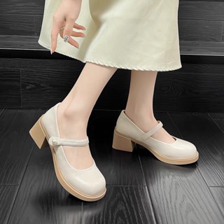 Giày búp bê nữ lolita đế cao da bóng siêu sang LuxyShoes LX85