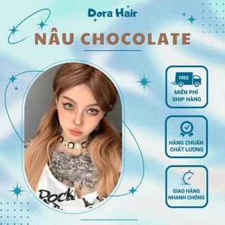 Thuốc nhuộm tóc màu nâu socola - nâu chocolate không tẩy | dorahair, dorahairs