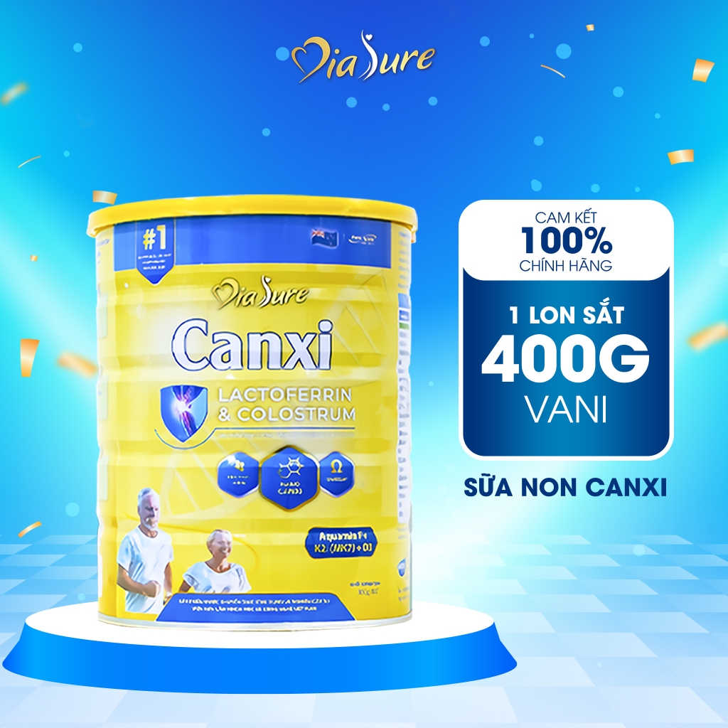 DIASURE CANXI 400G - hỗ trợ bổ sung dinh dưỡng, nano canxi phòng chống loãng xương, cải thiện vấn đề xương khớp.