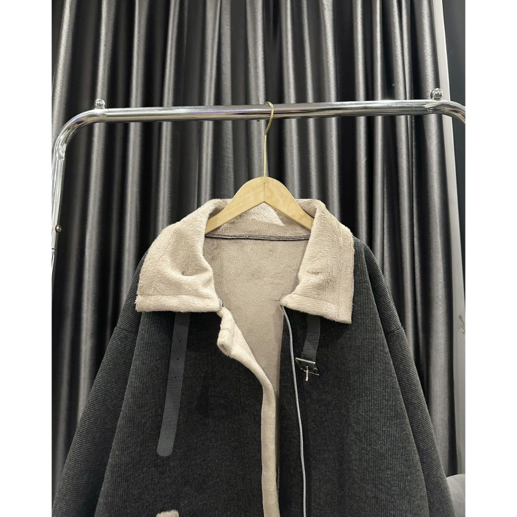 Áo Khoác Lót Lông Siêu Ấm Mùa Đồng , Áo Khoác Lot Lông Siêu Xinh A43