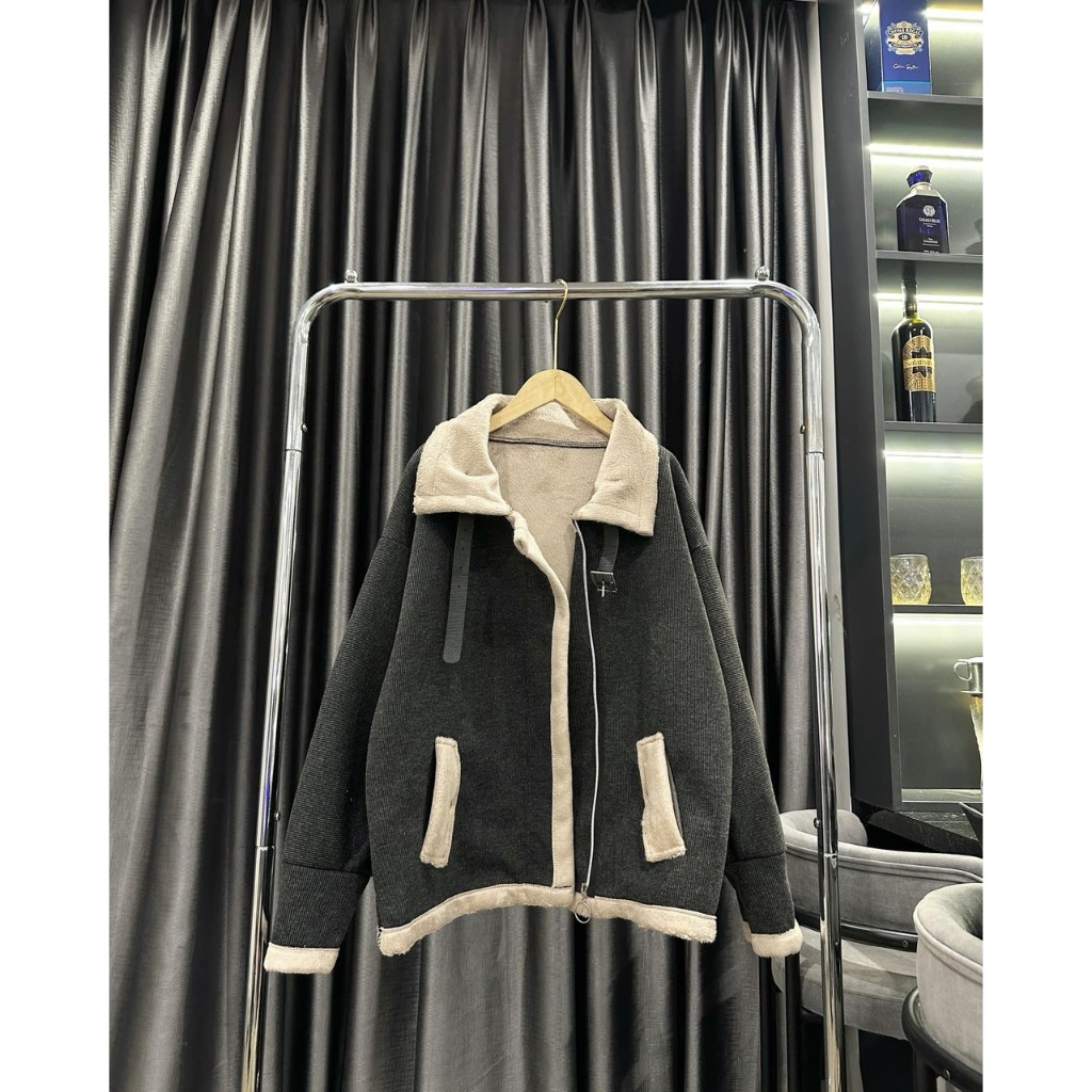 Áo Khoác Lót Lông Siêu Ấm Mùa Đồng , Áo Khoác Lot Lông Siêu Xinh A43