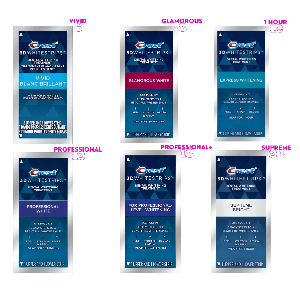 Miếng dán Trắng Răng Crest 3D whitening  Crest Superme Professional Effect