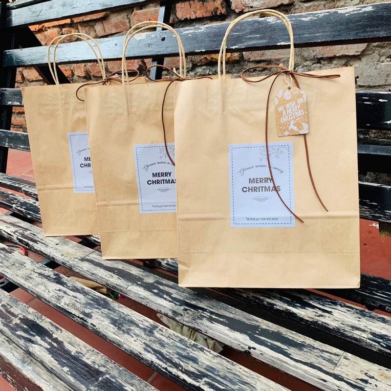 túi giấy kraft -túi giấy đựng quà giáng sinh