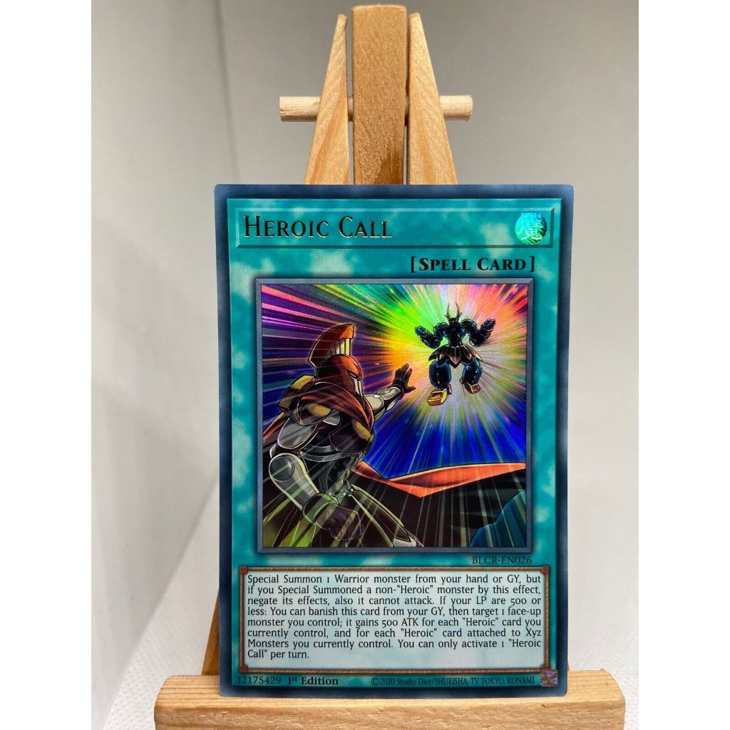 Thẻ Bài Mint90 Yugioh Spell Heroic Call - BLCR-EN026 - Ultra