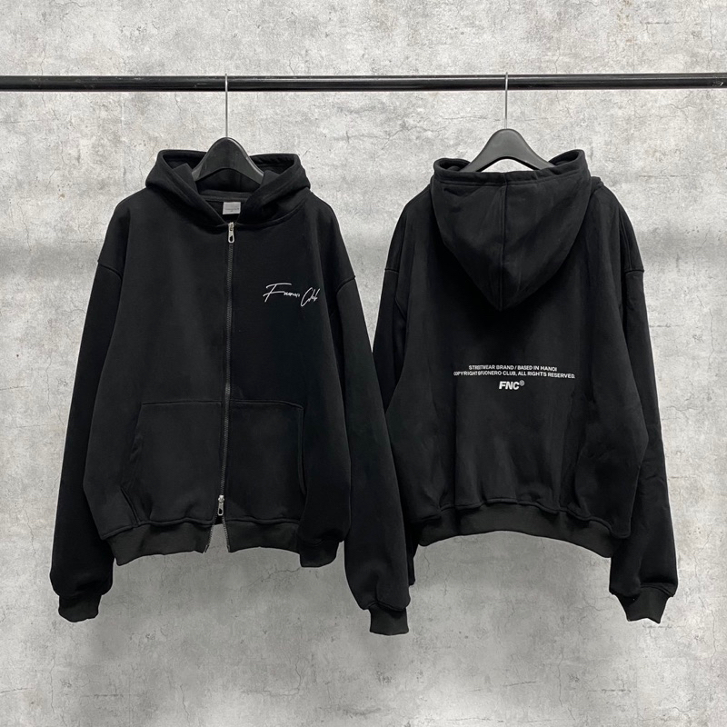 ÁO HOODIE ZIP BOXY FNC NỈ LÔNG CÁO / FUONERO CLUB