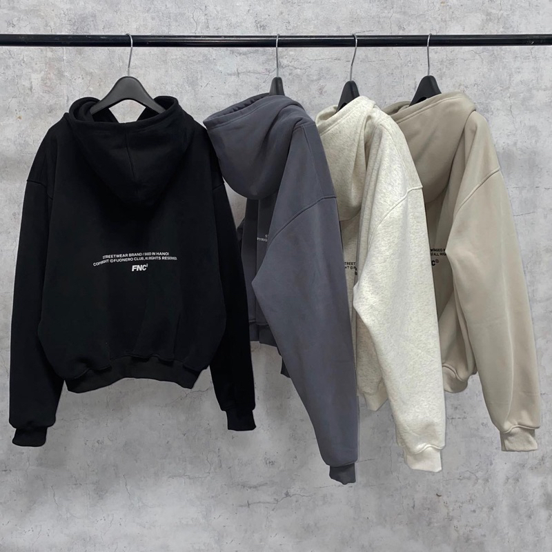 ÁO HOODIE ZIP BOXY FNC NỈ LÔNG CÁO / FUONERO CLUB