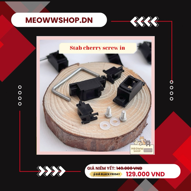 Stab Cherry chính hãng Pcb mount |Snap in| screw in| Plate mount cho bàn phím cơ giá rẻ