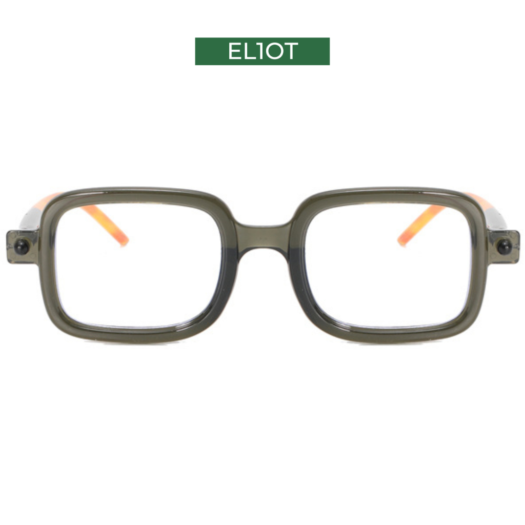 Gọng kính chữ nhật ELIOT Eyewear kính mắt nam nữ tròng kính chống ánh sáng xanh phong cách thời trang Unisex 13101