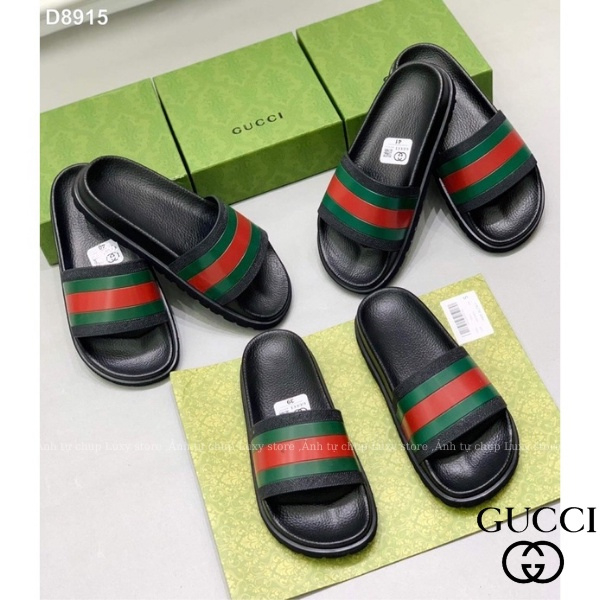 Dép nam quai ngang GUCCI đế cao đế cứng Lê Bảo Bình full box đẹp - Lily store