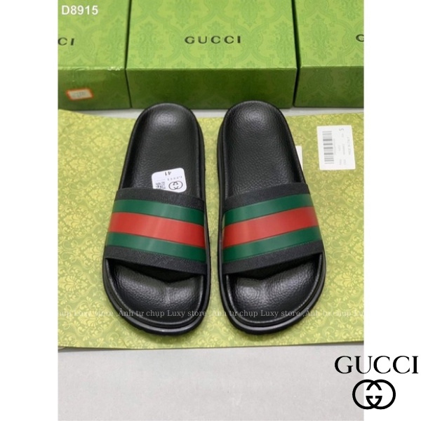 Dép nam quai ngang GUCCI đế cao đế cứng Lê Bảo Bình full box đẹp - Lily store