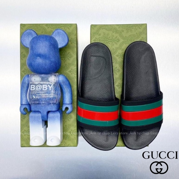 Dép nam quai ngang GUCCI đế cao đế cứng Lê Bảo Bình full box đẹp - Lily store