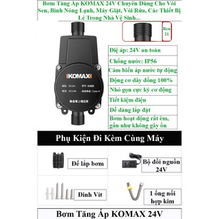 Bơm tăng áp máy lọc nước chính hãng komax chuyên dụng bơm tăng áp lực nước cho máy lọc nước