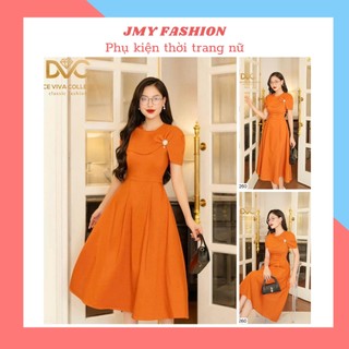 V4260 Váy cam xòe công sở, dự tiệc [Dolce Viva Colection (DVC)] váy đầm nữ thiết kế sang chảnh, choàng vai nữ tính