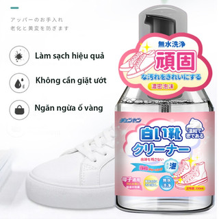 Xịt bọt tuyết giặt khô giày cao cấp Chai xịt tạo bọt vệ sinh giày 330ml