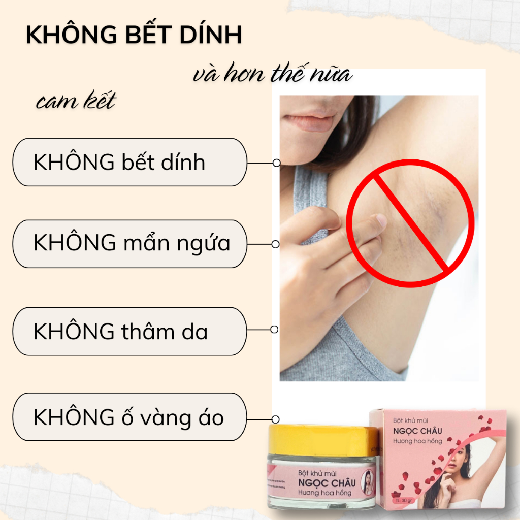 Bột Khử Mùi Hôi Nách Hôi Chân Ngọc Châu