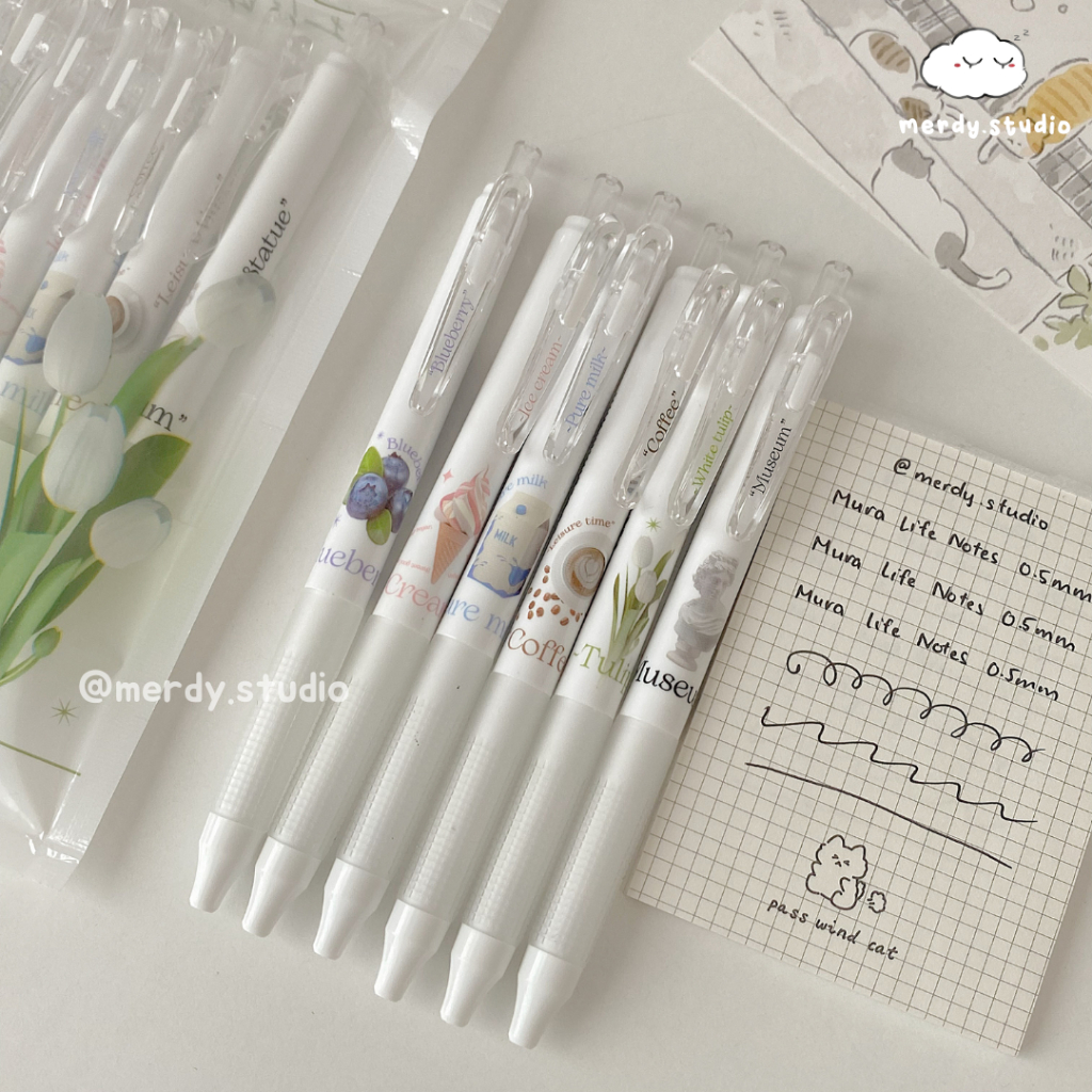 Bút gel MURA Life Notes Aesthetic ngòi 0.5mm