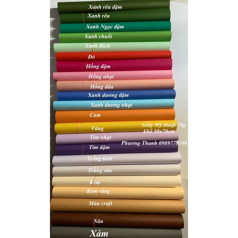 giấy Mỹ thuật 70g, khổ 50x70cm loại mỏng 1 tờ