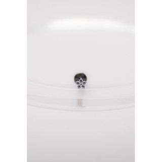 Titanium internal clear crystal 3mm flower labret