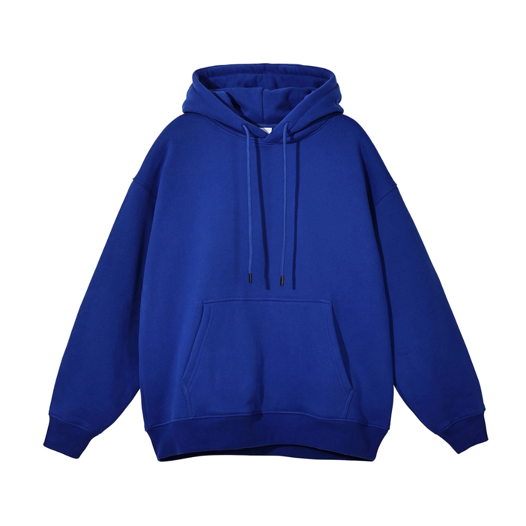 Áo Basic Oversize Hoodie Màu Xanh Klein