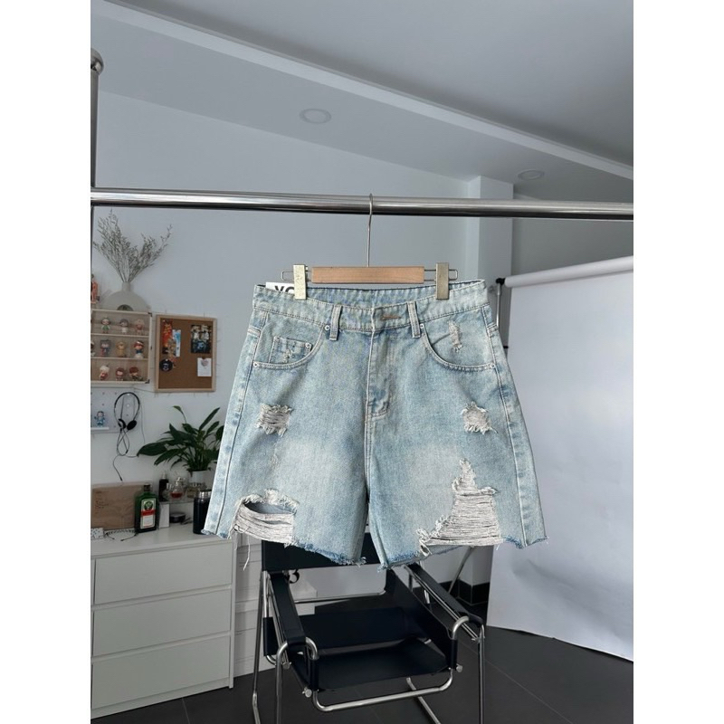 LIGHT LEAL SHORT - QUẦN ĐÙI JEANS ỐNG RỘNG FORM UNISEX