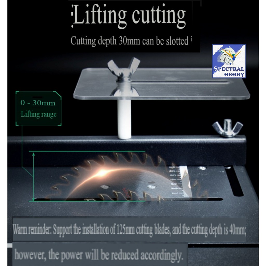 Máy mài khoan cắt cưa bàn đa năng 1200W desktop mini table saw LONGXIANG