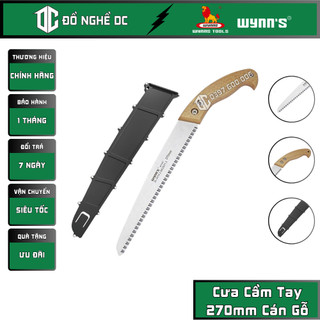 Cưa cầm tay, cưa gỗ cưa cành cây mini 270mm cán gỗ w1007 wynn's sk5 không gỉ dùng cắt gỗ khô gỗ ướt tre cắt ống nhựa pvc